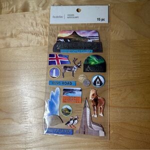 Recollections Iceland 3D Stickers 15pc Scrapbooking Travel Nordic Adventure